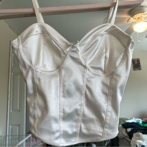 White corset top